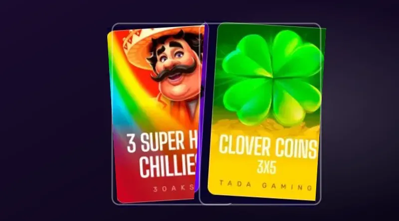 Automaty w lobby X3Bet – okładki 3 Super Hot Chillies i Clover Coins 3x5
